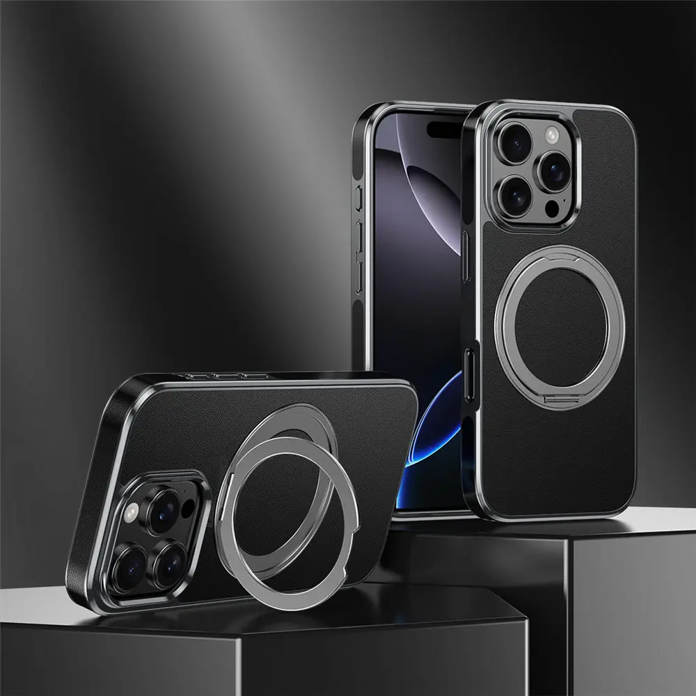 Genuine Cowhide Leather Case for iPhone 14 15 16 Pro Max 360° Ring Bracket Cover
Genuine Cowhide Leather Case for iPhone 14 15 16 Pro Max 360° Ring Bracket Cover
