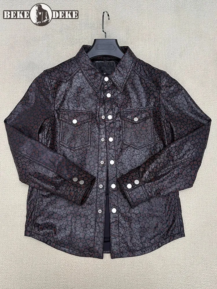 Men Soft Sheepskin Genuine Leather Jacket Vintage Floral Printed Coat Single Breasted Slim Fit Punk Style Stage Show Outwear 5XL
Men Soft Sheepskin Genuine Leather Jacket Vintage Floral Printed Coat Single Breasted Slim Fit Punk Style Stage Show Outwear 5XL