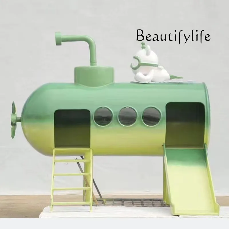 FRP slide sculpture amusement facilities indoor and outdoor cartoon modeling house climbing ladder customization
FRP slide sculpture amusement facilities indoor and outdoor cartoon modeling house climbing ladder customization