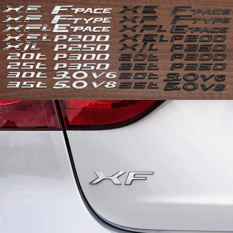 Car 3D ABS Emblem P200 P250 V6 V8 20T 25T 30T 35T Car Body Rear Trunk Badge for Jaguar XE XF XFL XJL XEL F-PACE F-TYPE E-PACE
Car 3D ABS Emblem P200 P250 V6 V8 20T 25T 30T 35T Car Body Rear Trunk Badge for Jaguar XE XF XFL XJL XEL F-PACE F-TYPE E-PACE