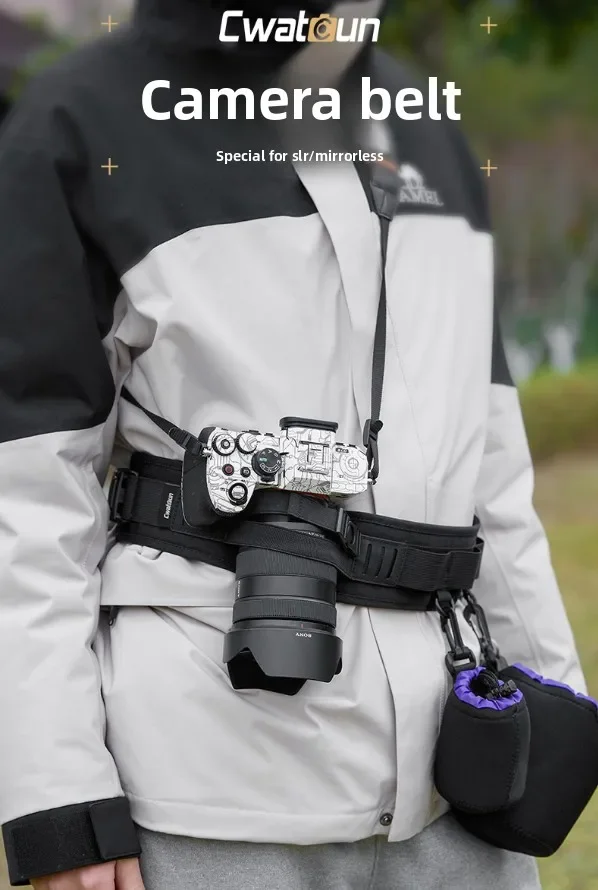 Outdoor Photography Waist Harness Vest: Quick-Access Multi-Storage Belt with DSLR Single Shoulder Strap & Wristband
Outdoor Photography Waist Harness Vest: Quick-Access Multi-Storage Belt with DSLR Single Shoulder Strap & Wristband