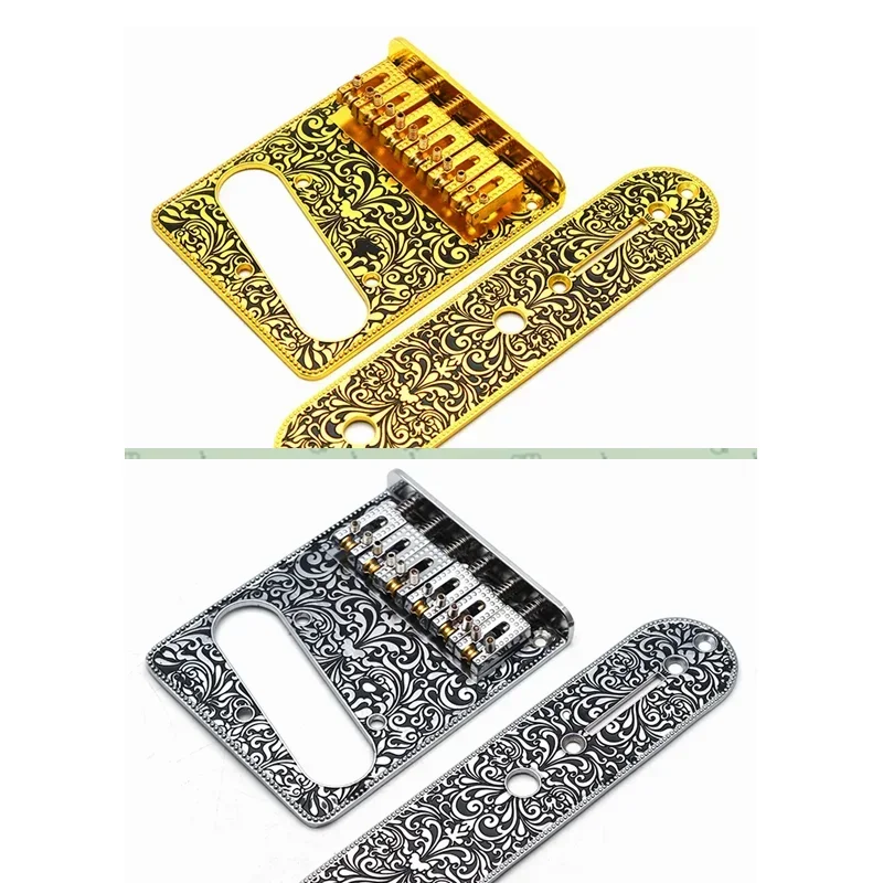 Roller Saddle Bridge Control Board Carved Decorative Pattern String Through the Bridge Chrome and Gold for TL Electric Guitar
Roller Saddle Bridge Control Board Carved Decorative Pattern String Through the Bridge Chrome and Gold for TL Electric Guitar