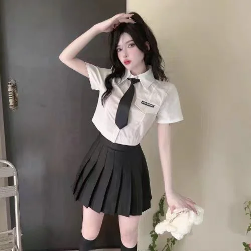 Short Shirt Women's Sweet Spicy School Style Slim High Waist Short Sleeve Top Pleated Skirt Jk Reducing Collar
Short Shirt Women's Sweet Spicy School Style Slim High Waist Short Sleeve Top Pleated Skirt Jk Reducing Collar