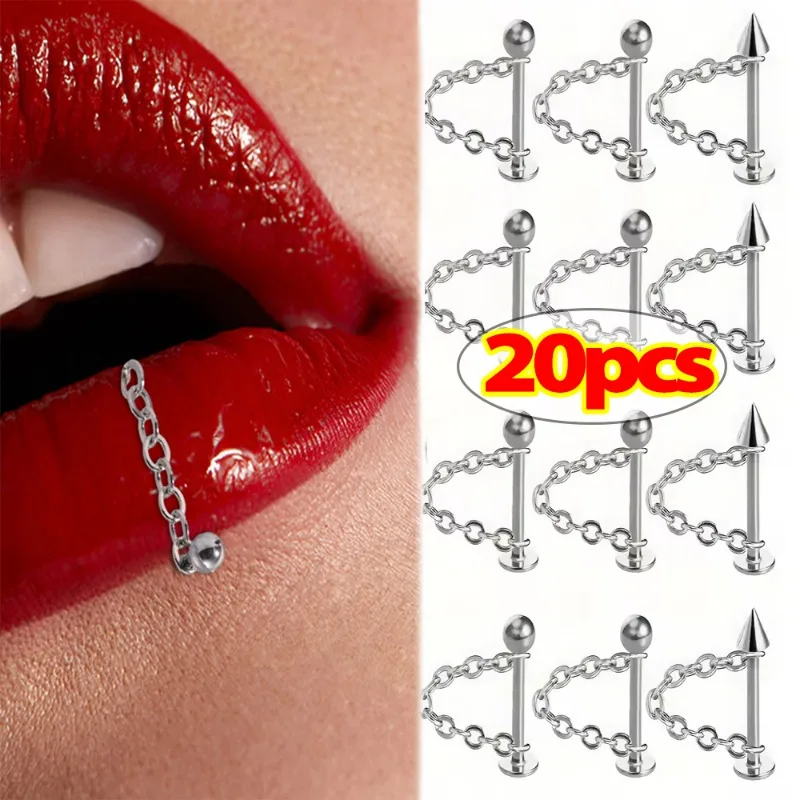 1-20 Pcs Stainless Steel Chain Lip Stud Earrings RemovableHoop Cartilage Earring for Daily Wear Simple Fashion Jewelry Gift
1-20 Pcs Stainless Steel Chain Lip Stud Earrings RemovableHoop Cartilage Earring for Daily Wear Simple Fashion Jewelry Gift