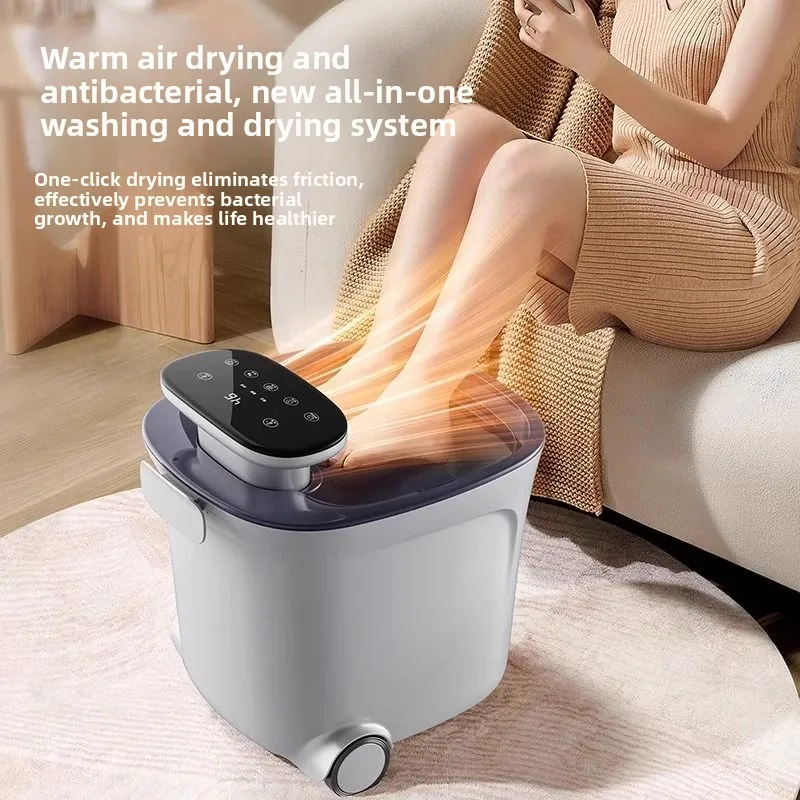 Домашняя ванна для ног с подогревом, постоянной температурой и высокой плотностью, с электрическим массажем, теплым воздухом и интеллектуальной функцией сушки.
Домашняя ванна для ног с подогревом, постоянной температурой и высокой плотностью, с электрическим массажем, теплым воздухом и интеллектуальной функцией сушки.