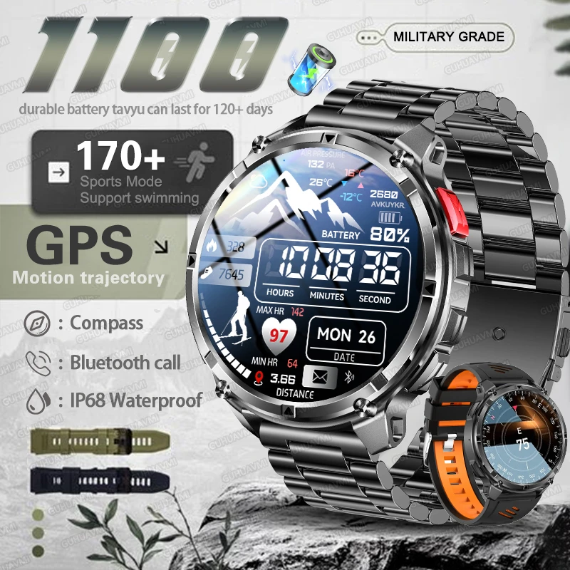 1100 мАч, большая батарея, прочные умные часы с GPS для взрослых, сильный фонарик, компас, водонепроницаемые часы, HD-вызов, плавание, спортивные умные часы для мужчин
1100 мАч, большая батарея, прочные умные часы с GPS для взрослых, сильный фонарик, компас, водонепроницаемые часы, HD-вызов, плавание, спортивные умные часы для мужчин