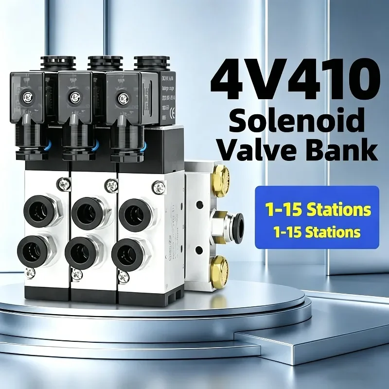4V410-15 2-position 5-way Solenoid Valve Manifold Wit Fitting,control Valve Mounting Base DC12V AC110V AV220V DC24V
4V410-15 2-position 5-way Solenoid Valve Manifold Wit Fitting,control Valve Mounting Base DC12V AC110V AV220V DC24V