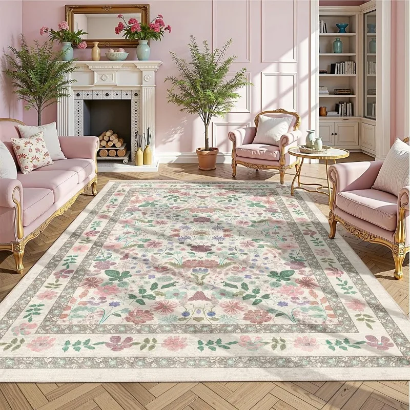 Fashion Simple Floral Print Living Room Carpets Art Creative Bedroom Bedside Rug Large Area Sofa Coffee Table Floor Mat Kовер 러그
Fashion Simple Floral Print Living Room Carpets Art Creative Bedroom Bedside Rug Large Area Sofa Coffee Table Floor Mat Kовер 러그