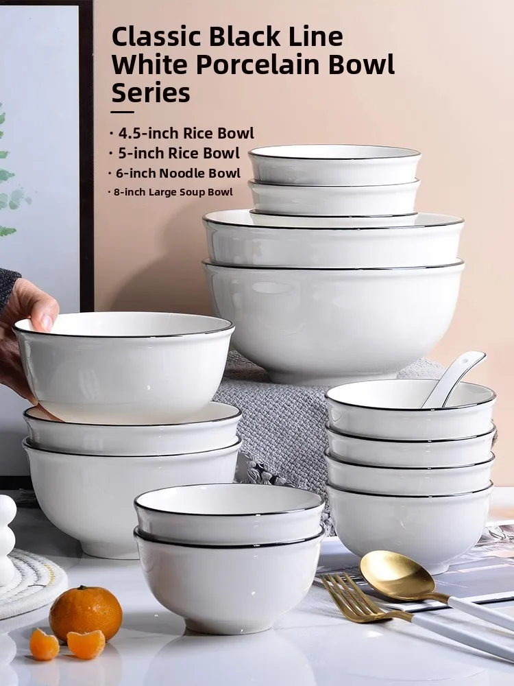 Simple Pure White Cerc Soup Bowl Rice Bowl Dining Set Home Use Small Bowl Ele Feeling round ape China Made
Simple Pure White Cerc Soup Bowl Rice Bowl Dining Set Home Use Small Bowl Ele Feeling round ape China Made