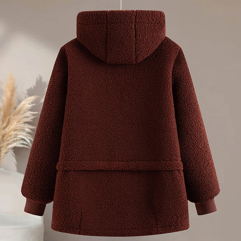 Winter Lamb Velvet Cotton Coat Women Overcoat 2024 New Plus Velvet Thick Warm Parka Coat Hooded Loose Grain Velvet Cotton Jacket
Winter Lamb Velvet Cotton Coat Women Overcoat 2024 New Plus Velvet Thick Warm Parka Coat Hooded Loose Grain Velvet Cotton Jacket