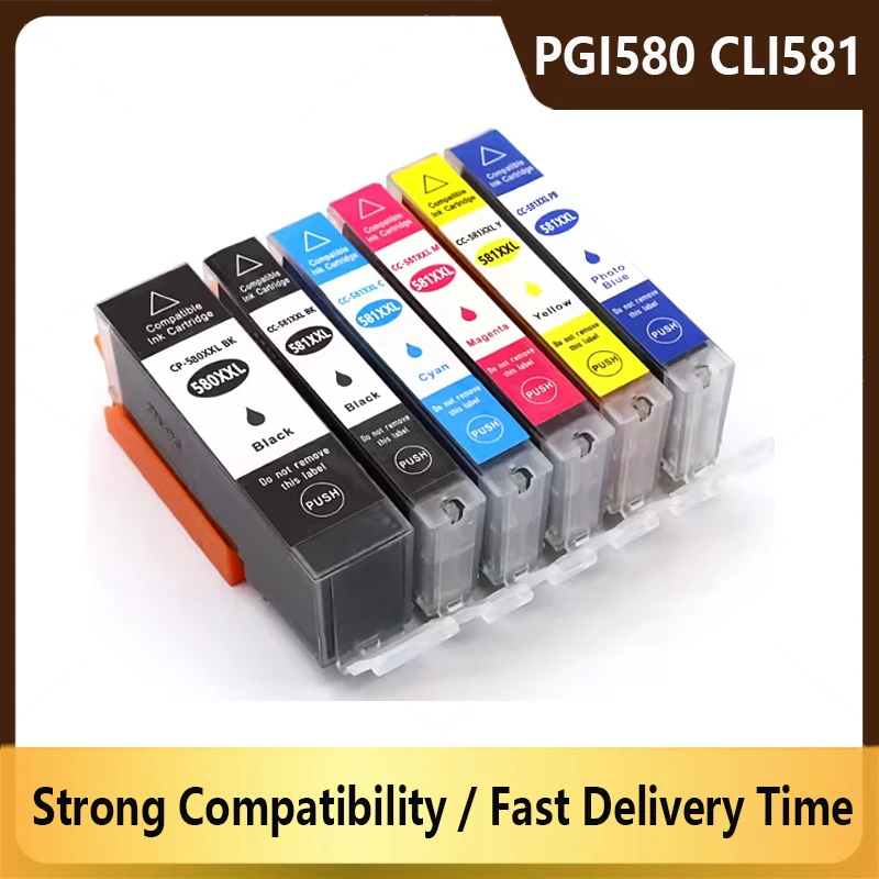 PGI580 CLI581 580XXL 581XXL Ink Cartridge For Canon PIXMA TS8150 TS8151 TS8152 TS8250 TS8251 TS8252 TS8350 TS9150 TS9155 printer
PGI580 CLI581 580XXL 581XXL Ink Cartridge For Canon PIXMA TS8150 TS8151 TS8152 TS8250 TS8251 TS8252 TS8350 TS9150 TS9155 printer