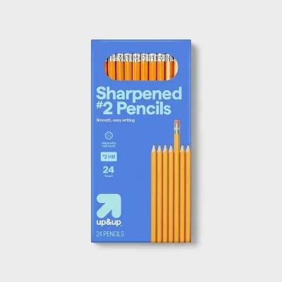 24ct Sharpened #2 Wood Pencils - School Supplies, 2.05mm Point, Erasable, No. 2, Yellow, Ages 10+
24ct Sharpened #2 Wood Pencils - School Supplies, 2.05mm Point, Erasable, No. 2, Yellow, Ages 10+