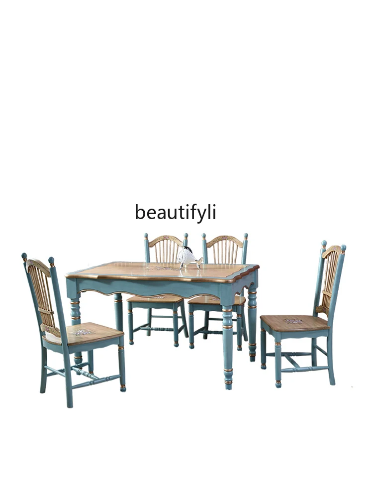 Solid Wood Small Apartment Restaurant Furniture Dining Tables and Chairs Set Retro Idyllic 6-Person Simple Dining Table
Solid Wood Small Apartment Restaurant Furniture Dining Tables and Chairs Set Retro Idyllic 6-Person Simple Dining Table