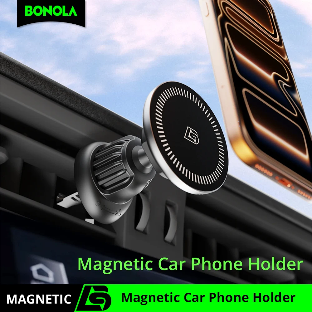 Bonola Magnetic Car Phone Holder For iPhone 17 16 15 14 13 12 Pro Max/Android Air Vent Car Phone Stand Strong Magnet Metal Mount
Bonola Magnetic Car Phone Holder For iPhone 17 16 15 14 13 12 Pro Max/Android Air Vent Car Phone Stand Strong Magnet Metal Mount