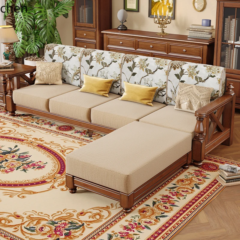 solid wood sofa fabric combination Xiaomei style living room retro rural pastoral log furniture
solid wood sofa fabric combination Xiaomei style living room retro rural pastoral log furniture