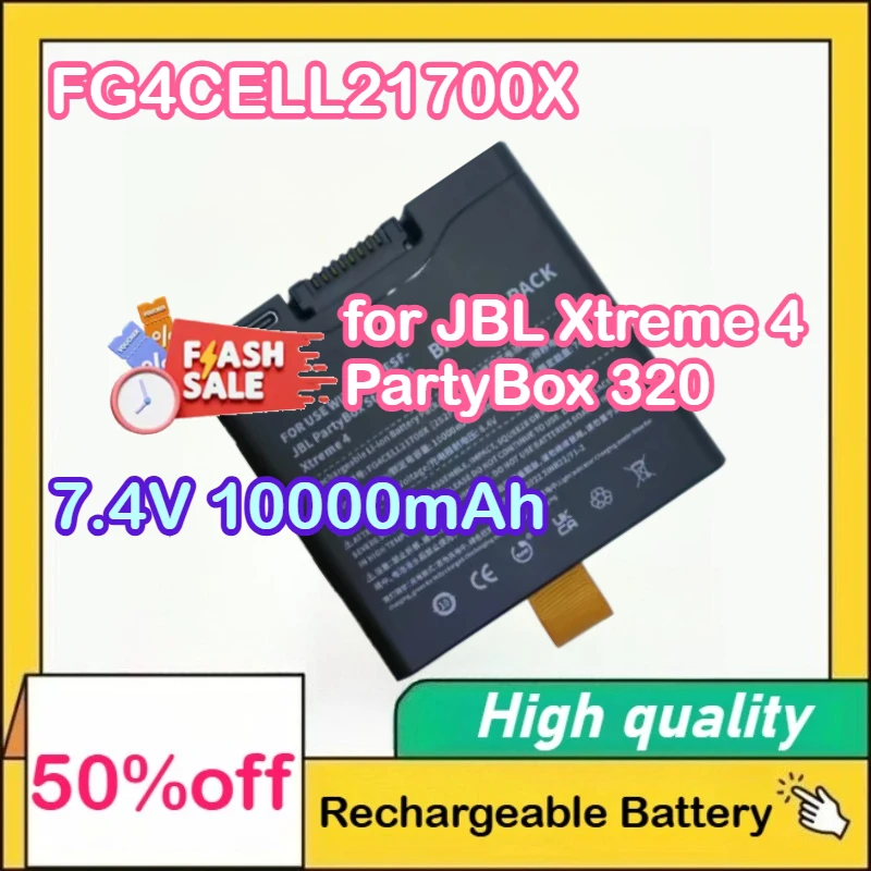 7.4V 10000mAh FG4CELL21700X Digital Battery for JBL Xtreme 4 PartyBox 320 Bluetooth Speaker Battery
7.4V 10000mAh FG4CELL21700X Digital Battery for JBL Xtreme 4 PartyBox 320 Bluetooth Speaker Battery