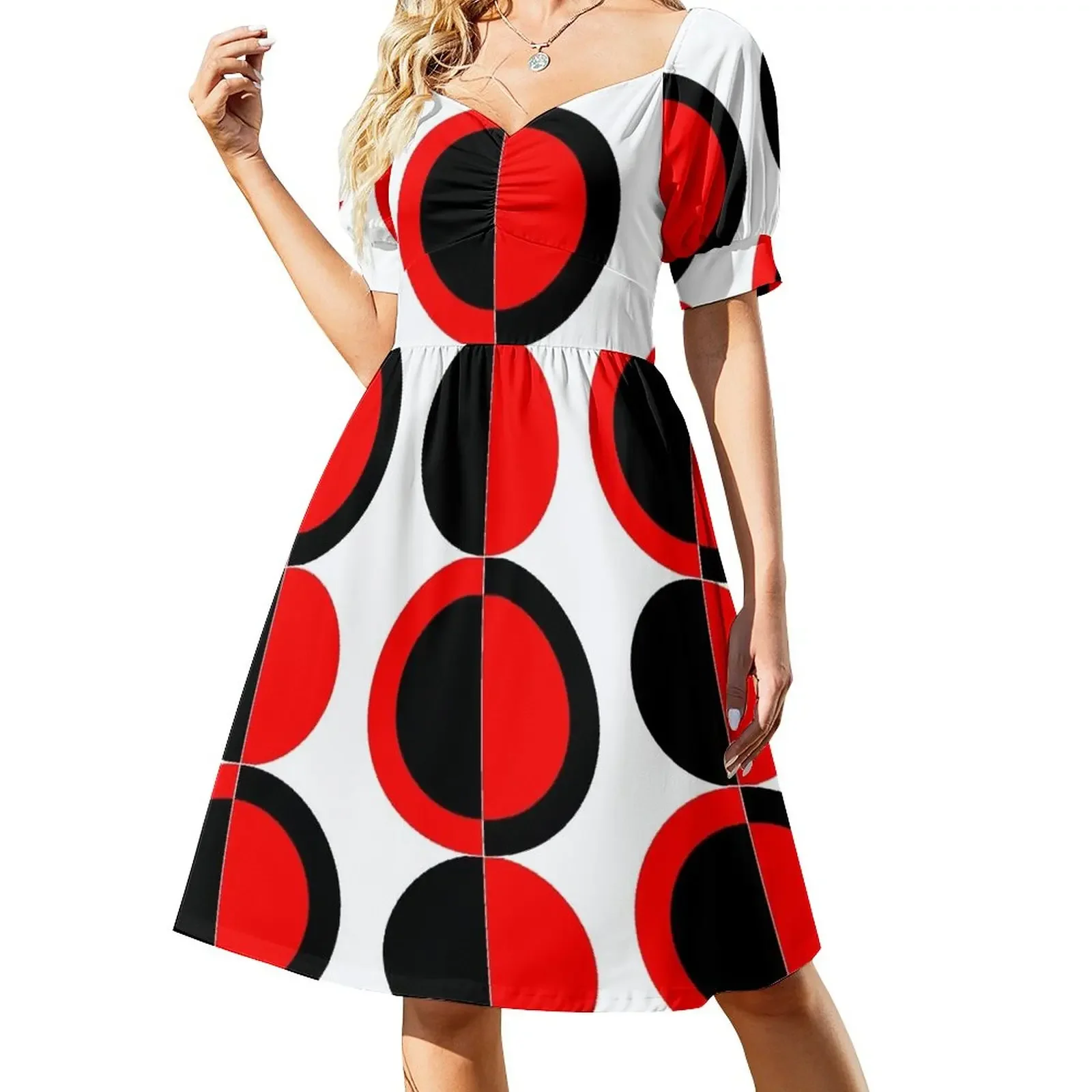 Mod Circles Short-Sleeved Dress luxury evening dress woman for wedding Women's long dress
Mod Circles Short-Sleeved Dress luxury evening dress woman for wedding Women's long dress