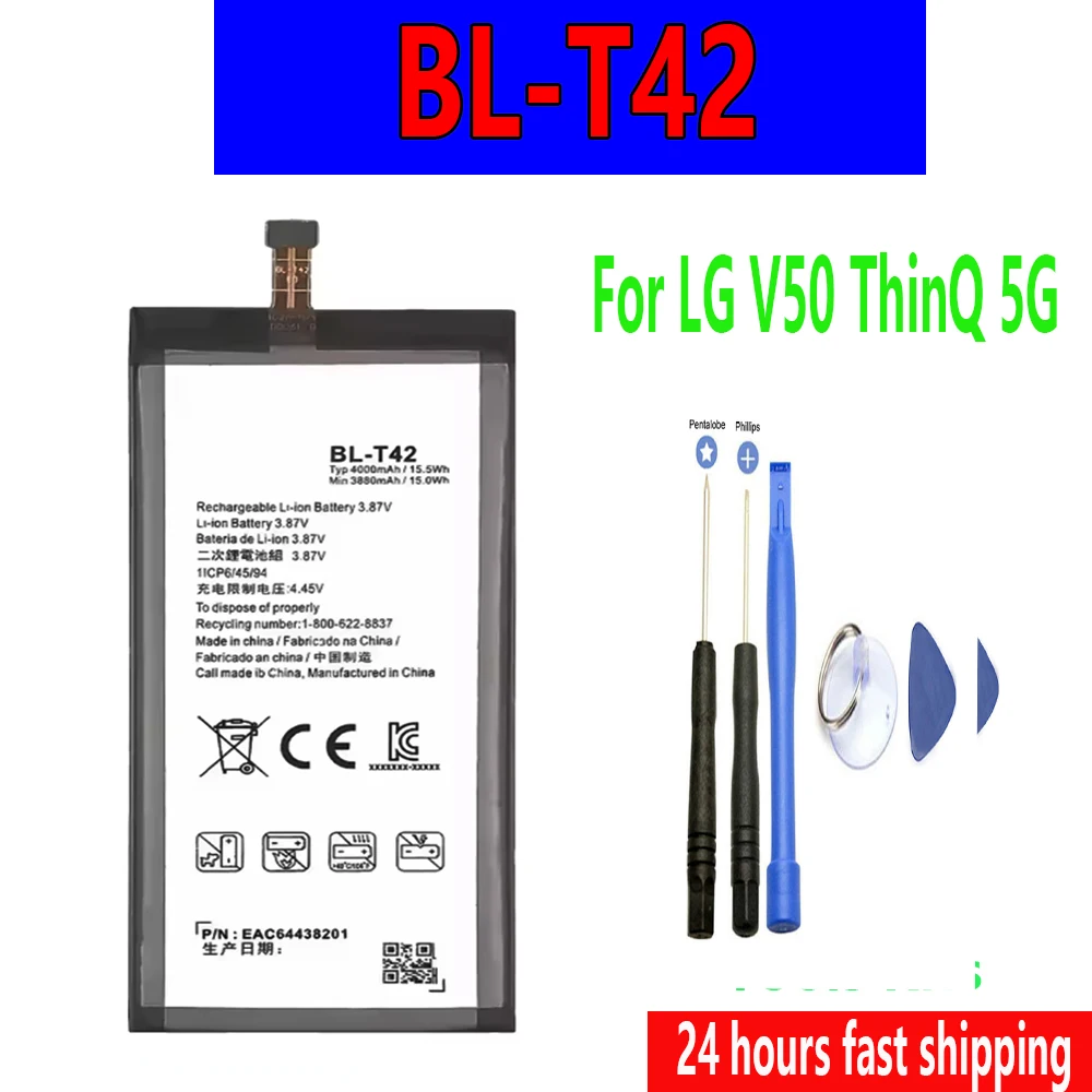 Флэш-продажа BL-T42 4000 мАч аккумуляторы для LG LG V50 ThinQ 5G V50ThinQ LM-V500 V500N V500EM V500xm + бесплатные инструменты
Флэш-продажа BL-T42 4000 мАч аккумуляторы для LG LG V50 ThinQ 5G V50ThinQ LM-V500 V500N V500EM V500xm + бесплатные инструменты