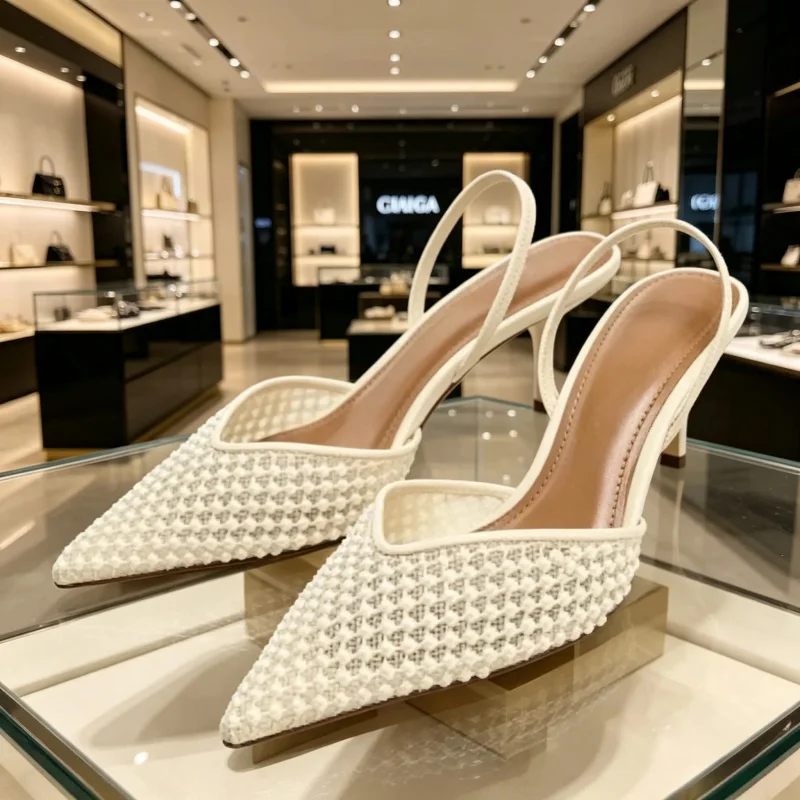 Women Pointed Toe Pearl Mesh Slingback High Heels Elegant Stiletto Pumps Wedding Bridal Evening Party Dress Shoes
Women Pointed Toe Pearl Mesh Slingback High Heels Elegant Stiletto Pumps Wedding Bridal Evening Party Dress Shoes