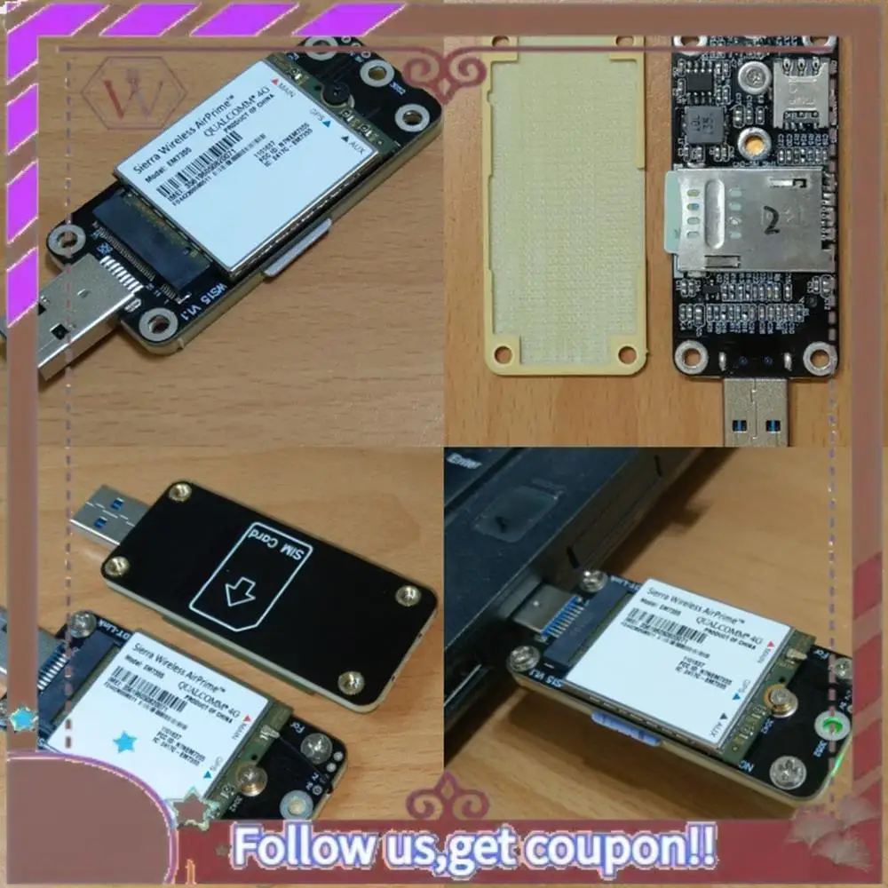 Карта адаптера ABBG-M.2 NGFF Key B к USB 3.0 с двумя слотами для SIM-карт, поддержка модуля 4G/5G/LTE, для тестирования адаптера модуля WWAN
Карта адаптера ABBG-M.2 NGFF Key B к USB 3.0 с двумя слотами для SIM-карт, поддержка модуля 4G/5G/LTE, для тестирования адаптера модуля WWAN