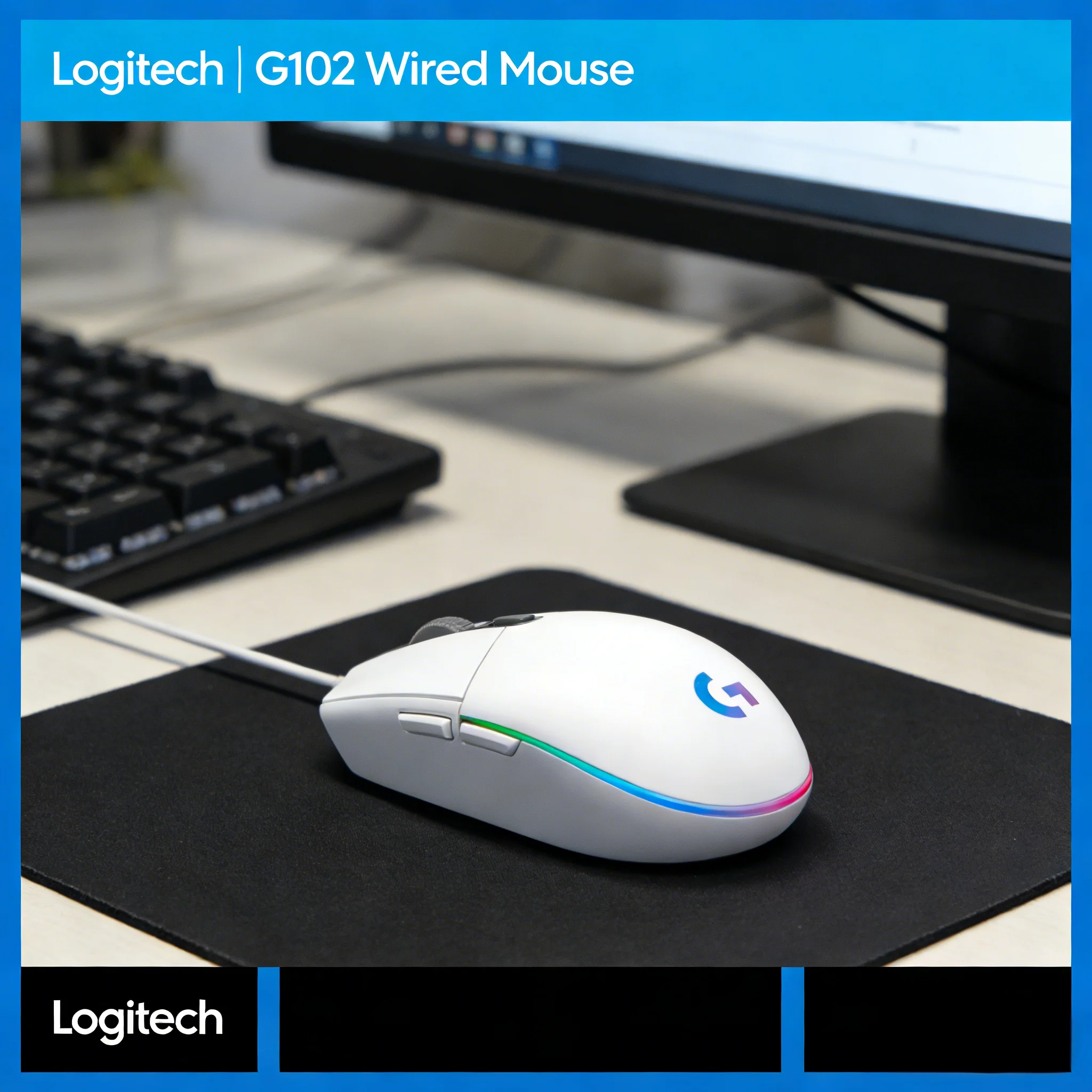 Игровая мышь G102, 8000 точек на дюйм, высокоточный датчик, легкий дизайн для маленьких рук
Игровая мышь G102, 8000 точек на дюйм, высокоточный датчик, легкий дизайн для маленьких рук