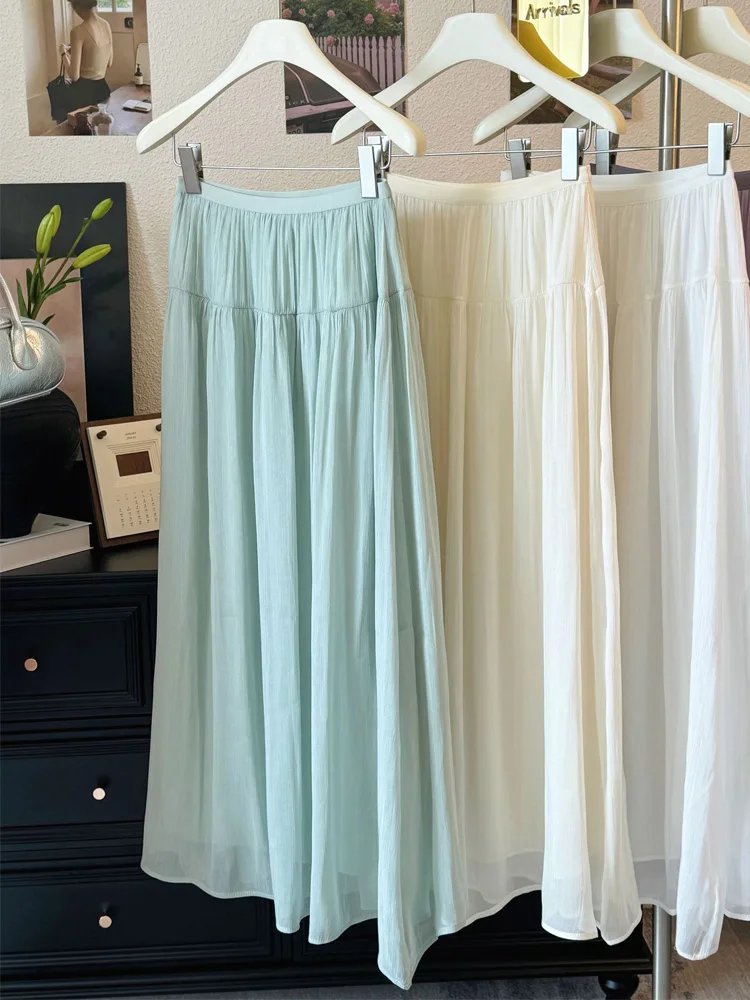 Tulle Long Maxi Skirt Women 2025 New Spring Summer Solid Color High Waist A-line Skirt Female Elegant Fashion Skirt Lady
Tulle Long Maxi Skirt Women 2025 New Spring Summer Solid Color High Waist A-line Skirt Female Elegant Fashion Skirt Lady