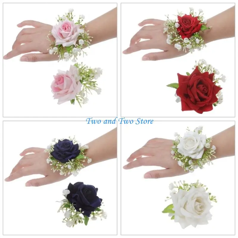 HX6F Groom Bridesmaid Boutonniere Silk Flower Wrist Corsage Set Wedding Ceremony Photography Accessories for Special Occasion
HX6F Groom Bridesmaid Boutonniere Silk Flower Wrist Corsage Set Wedding Ceremony Photography Accessories for Special Occasion