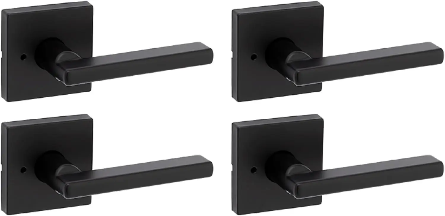 Privacy Door Lever with Lock, Matte Black, Reversible, Easy Install, Fits Standard Doors, 4 Pack
Privacy Door Lever with Lock, Matte Black, Reversible, Easy Install, Fits Standard Doors, 4 Pack