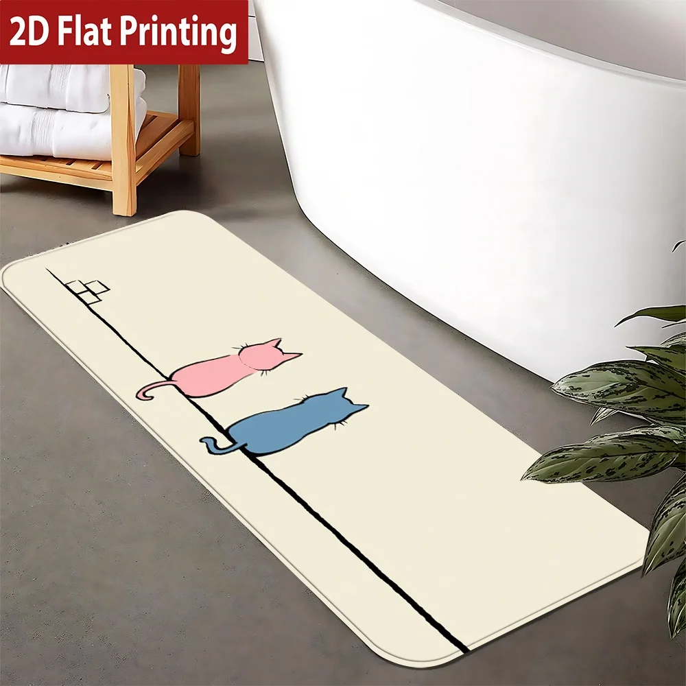 Stylish Minimalist Cats Print Floor Mat, Non-Slip Washable Durable Runner Rug for Entryway & Cute Cat Themed Home Decor
Stylish Minimalist Cats Print Floor Mat, Non-Slip Washable Durable Runner Rug for Entryway & Cute Cat Themed Home Decor