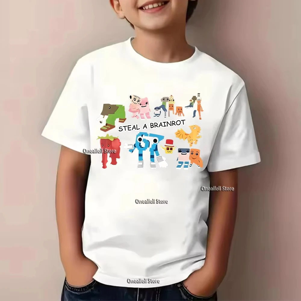 Kids "Steal A Brainrot" Meme Characters Graphic T-Shirt, Soft Cotton, Casual Wear for Boys & Girlsdf0152
Kids "Steal A Brainrot" Meme Characters Graphic T-Shirt, Soft Cotton, Casual Wear for Boys & Girlsdf0152