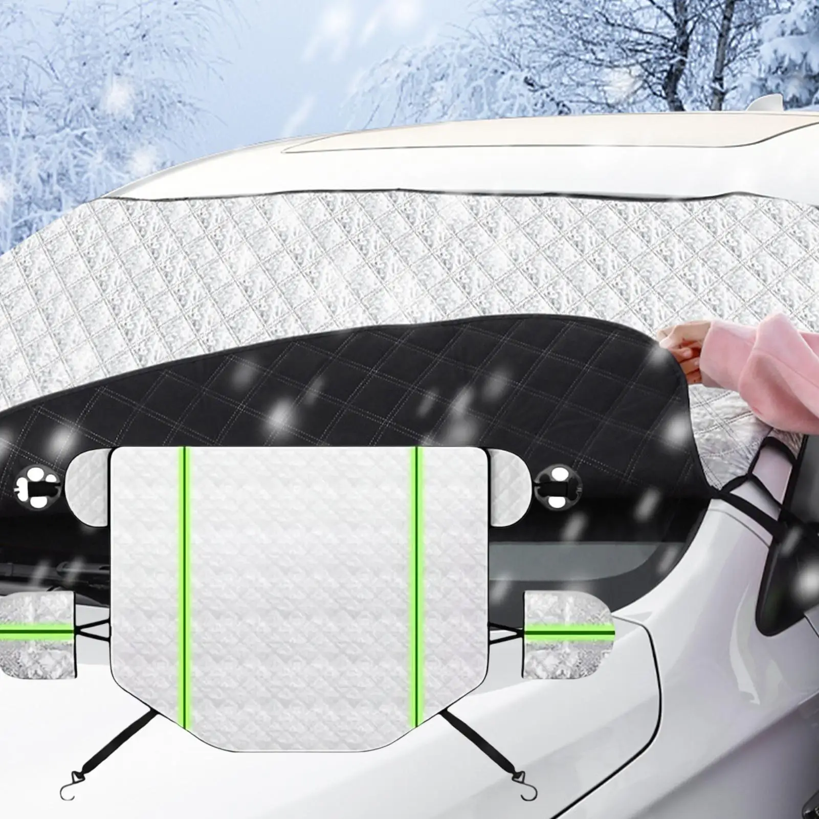 Windshield Snow Cover Anti-Fog Windshield Cover With Side Mirror Protector Anti-Fog Automotive Winter Cold Weather Accessories
Windshield Snow Cover Anti-Fog Windshield Cover With Side Mirror Protector Anti-Fog Automotive Winter Cold Weather Accessories