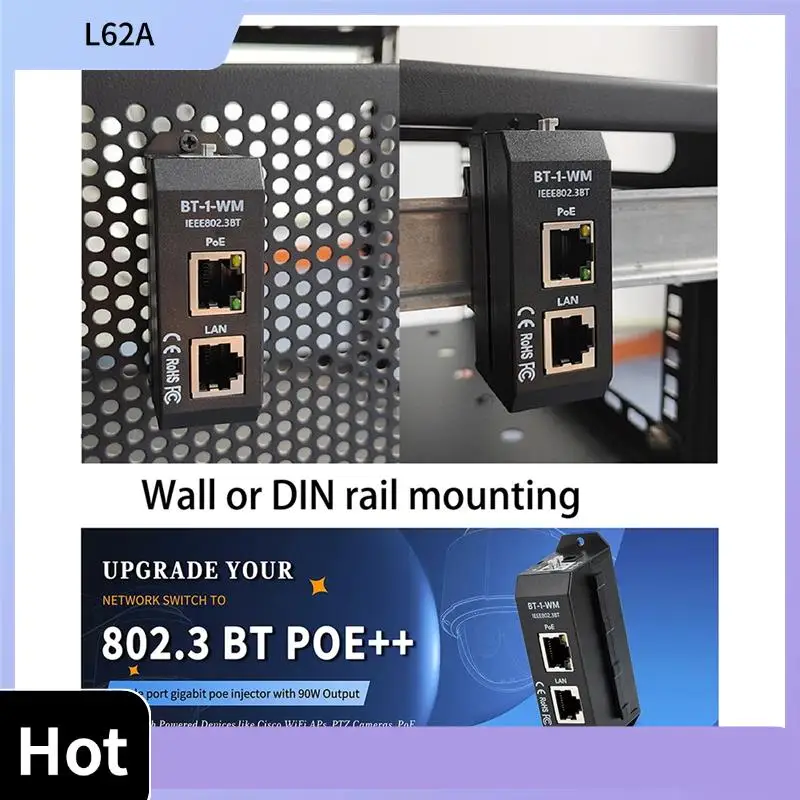 L62A BT POE 2.5 Gigabit Negotiation Up To 90W Output Poe++ For PTZ IP Cameras High-End AP
L62A BT POE 2.5 Gigabit Negotiation Up To 90W Output Poe++ For PTZ IP Cameras High-End AP