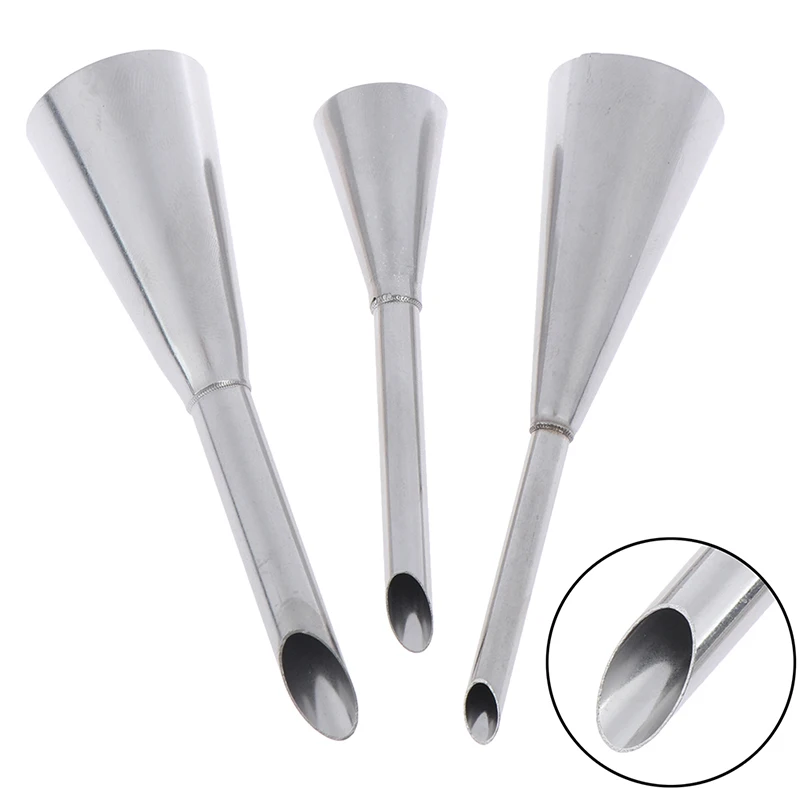 3pcs/set Piping Bag Nozzles Set Stainless Steel Cupcake Cake Decorating Tips For Puff Cream Pastry
3pcs/set Piping Bag Nozzles Set Stainless Steel Cupcake Cake Decorating Tips For Puff Cream Pastry