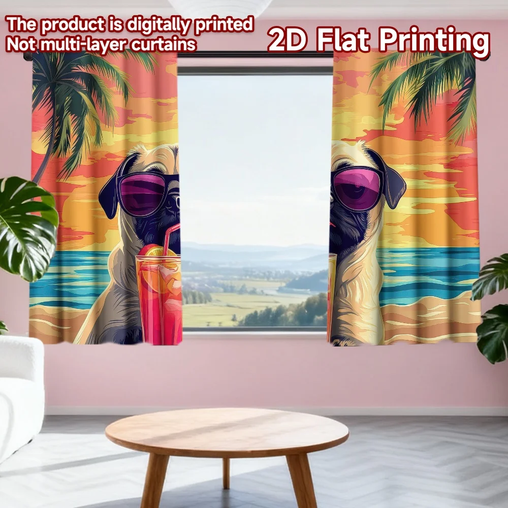 2D flat printing 2pcs Drapes Summer Beach Sunset Digital Printed Polyester Drapes Birthday Party Perfect for Holiday Home Decor
2D flat printing 2pcs Drapes Summer Beach Sunset Digital Printed Polyester Drapes Birthday Party Perfect for Holiday Home Decor