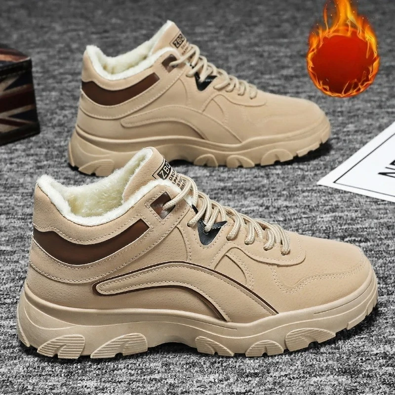 Men's Sneakers Autumn Work Boots Workwear Shoes Thick Soled Plush Warm Cold Resistant Lace Up Anti Slip Cotton Shoes 2025
Men's Sneakers Autumn Work Boots Workwear Shoes Thick Soled Plush Warm Cold Resistant Lace Up Anti Slip Cotton Shoes 2025