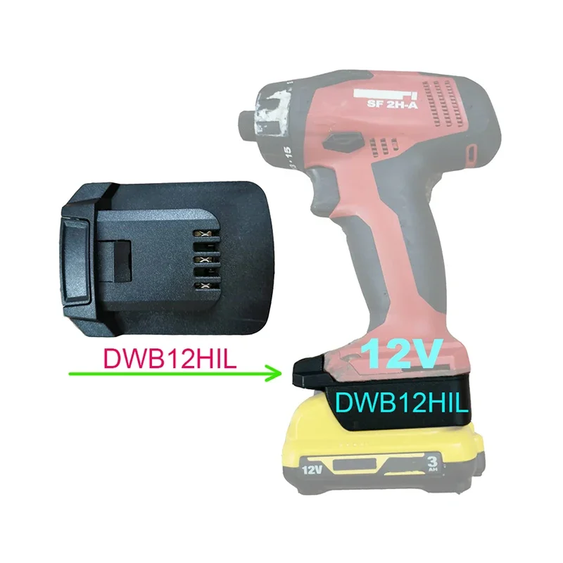 Адаптер-конвертер DWB12HIL для аккумулятора Dewalt 12 В DCB120 DCB121 на Hilti 12 В, инструмент для литиевой батареи SF 2-A 2H-A
Адаптер-конвертер DWB12HIL для аккумулятора Dewalt 12 В DCB120 DCB121 на Hilti 12 В, инструмент для литиевой батареи SF 2-A 2H-A