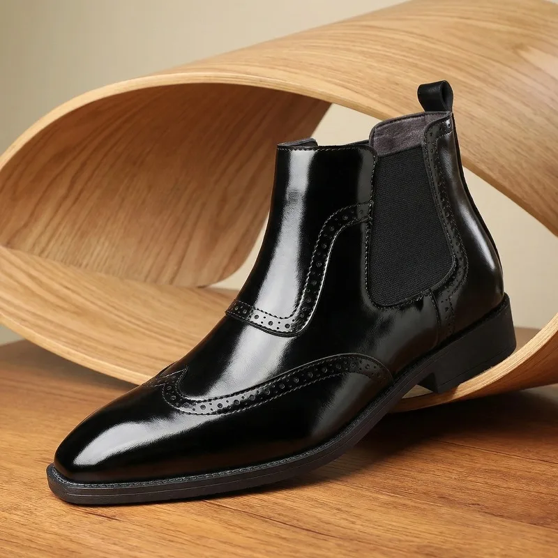 Size 48 Men's Shoes British Style Handmade Leather Men's Boots Pointed Tip Business High-top Casual Shoes for Men Botas Hombre
Size 48 Men's Shoes British Style Handmade Leather Men's Boots Pointed Tip Business High-top Casual Shoes for Men Botas Hombre