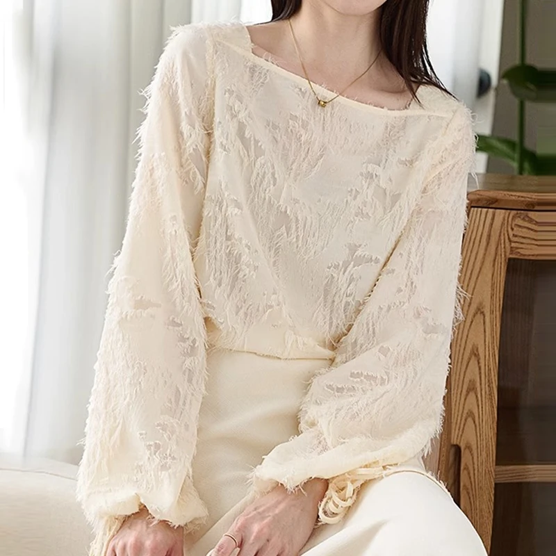 Fashion Lace Up Tassels Elegant Shirt Square Collar Blouse Women 2023 Spring Autumn Long Sleeve Ladies Loose Tops Blusas 28913
Fashion Lace Up Tassels Elegant Shirt Square Collar Blouse Women 2023 Spring Autumn Long Sleeve Ladies Loose Tops Blusas 28913