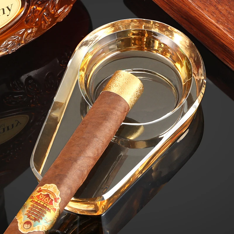 New Cigar Ashtray Crystal Glass Cigarette Holder Outdoor AshTray for Patio IndoorHome OfficeTabletop Desk smoking accessories
New Cigar Ashtray Crystal Glass Cigarette Holder Outdoor AshTray for Patio IndoorHome OfficeTabletop Desk smoking accessories