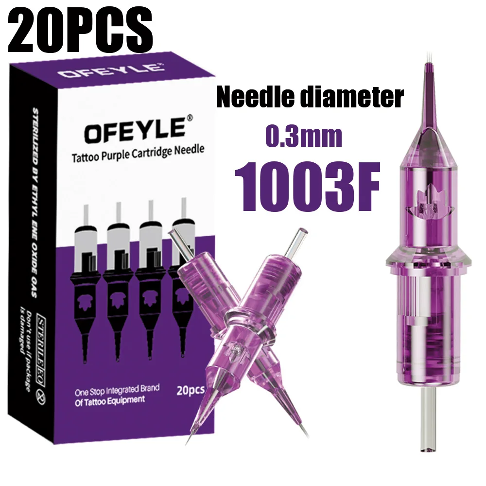 20Pcs OFEYLE Purple Tattoo Cartridge Needles 0.3mm Sterilized Disposable Permanent Makeup Needles For Tattoo Machine
20Pcs OFEYLE Purple Tattoo Cartridge Needles 0.3mm Sterilized Disposable Permanent Makeup Needles For Tattoo Machine
