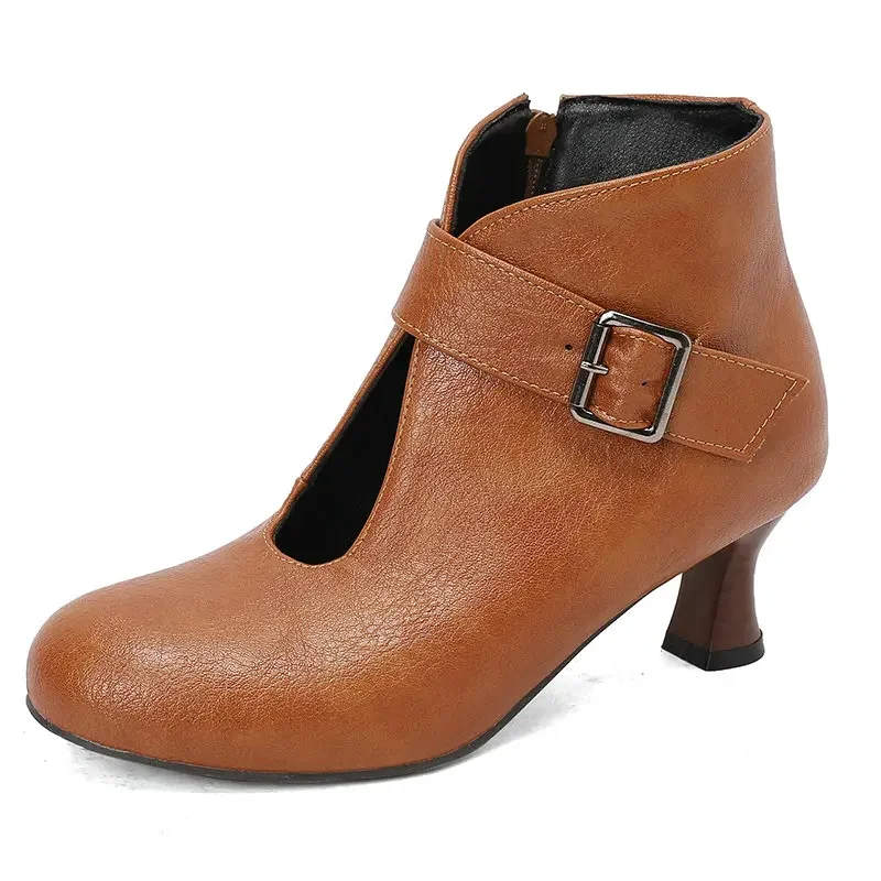 Women's Summer Cool Round Toe High Heel Ankle Booties Zipper Buckle Strap Short Boots Dress Working Party Western Vintage Shoes
Women's Summer Cool Round Toe High Heel Ankle Booties Zipper Buckle Strap Short Boots Dress Working Party Western Vintage Shoes