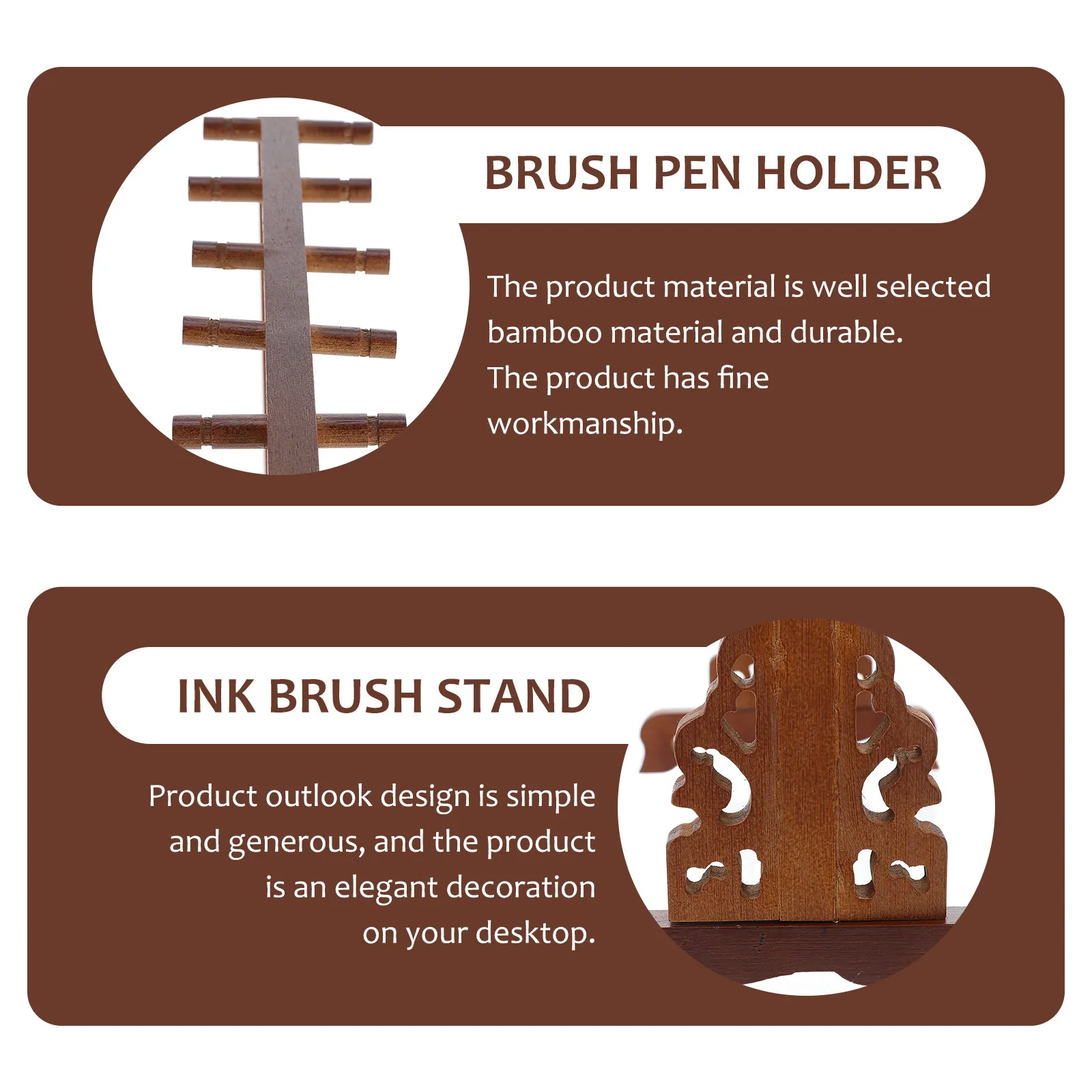 1Pcs Bamboo Brush Pen Holder Retro Style Literature Scent Wooden Desktop Decor for Calligraphy Ink Brush Storage Rack
1Pcs Bamboo Brush Pen Holder Retro Style Literature Scent Wooden Desktop Decor for Calligraphy Ink Brush Storage Rack