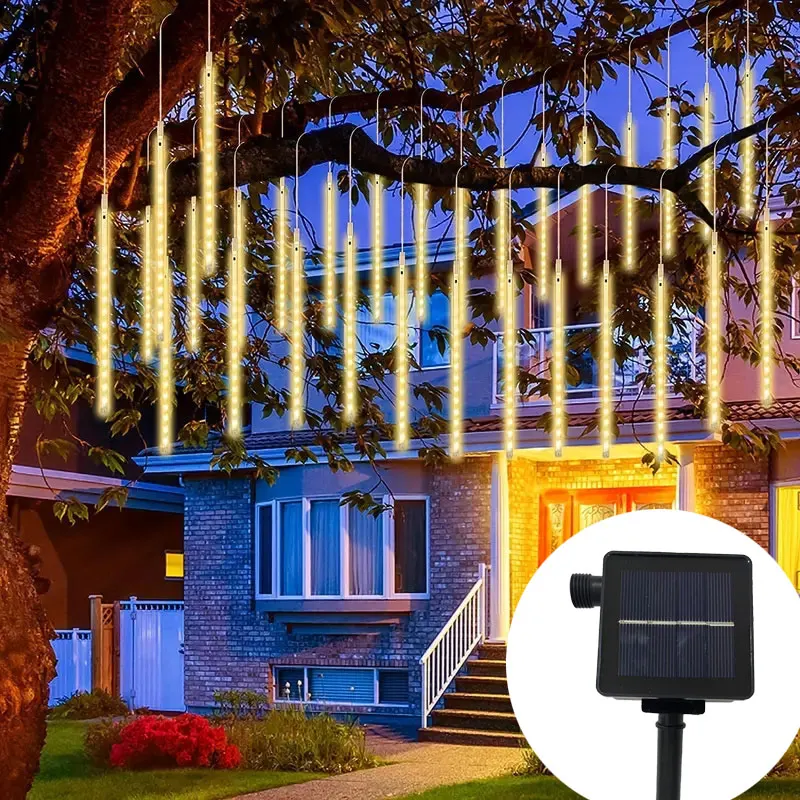 LED 8 Tube Solar Meteor Shower Rain String Lights 30/50cm Holiday Garland Fairy Light Outdoor Christmas Tree Wedding Decoration
LED 8 Tube Solar Meteor Shower Rain String Lights 30/50cm Holiday Garland Fairy Light Outdoor Christmas Tree Wedding Decoration