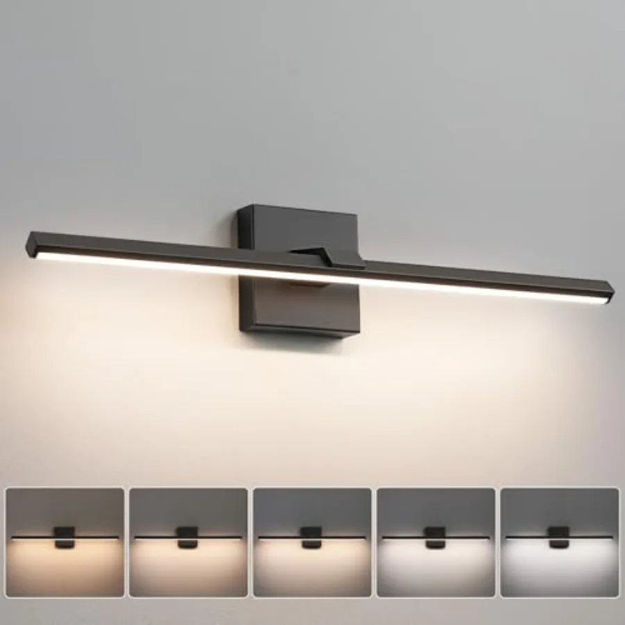 Bathroom Vanity Light Modern Bathroom Light Fixtures Over Mirror 18W Dimmable 5CCT LED Vanity Light Bar for Bathroom Mirror Cab
Bathroom Vanity Light Modern Bathroom Light Fixtures Over Mirror 18W Dimmable 5CCT LED Vanity Light Bar for Bathroom Mirror Cab