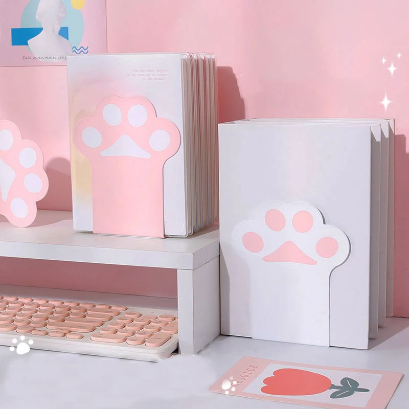 2pcs Metal Desktop Bookends Kawaii Cat Paw Book Organizer Non-skid Book Support Stopper Stationery Office Supplies
2pcs Metal Desktop Bookends Kawaii Cat Paw Book Organizer Non-skid Book Support Stopper Stationery Office Supplies