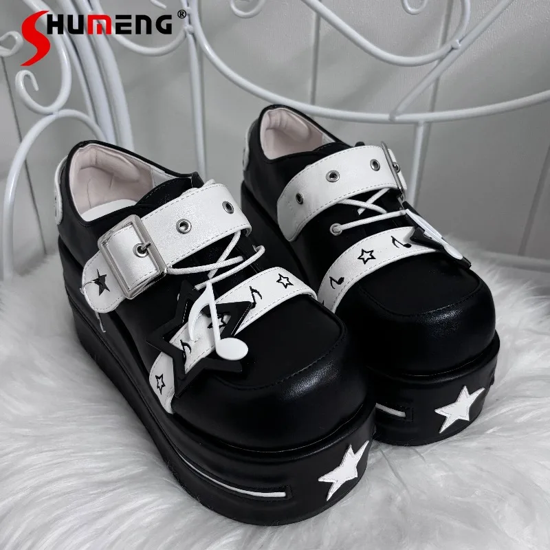 Star Melody Original Subculture Round Toe High Heel Pumps Japanese Lolita Thick-Soled Shoes Punk Style Hot Girl Platform Flats
Star Melody Original Subculture Round Toe High Heel Pumps Japanese Lolita Thick-Soled Shoes Punk Style Hot Girl Platform Flats