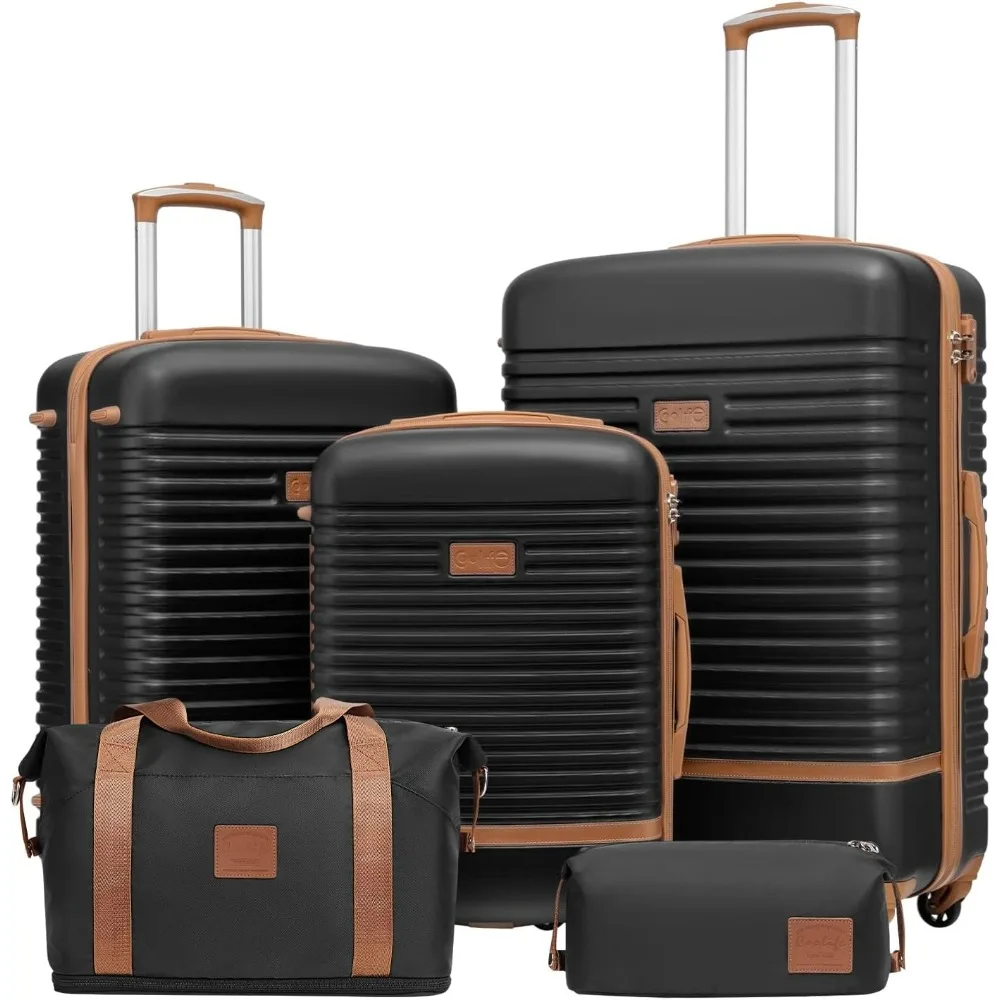 Coolife Suitcase Set 3 Piece Luggage Set Carry On Travel Luggage TSA Lock Spinner Wheels Hardshell Lightweight Luggage Set(Black
Coolife Suitcase Set 3 Piece Luggage Set Carry On Travel Luggage TSA Lock Spinner Wheels Hardshell Lightweight Luggage Set(Black
