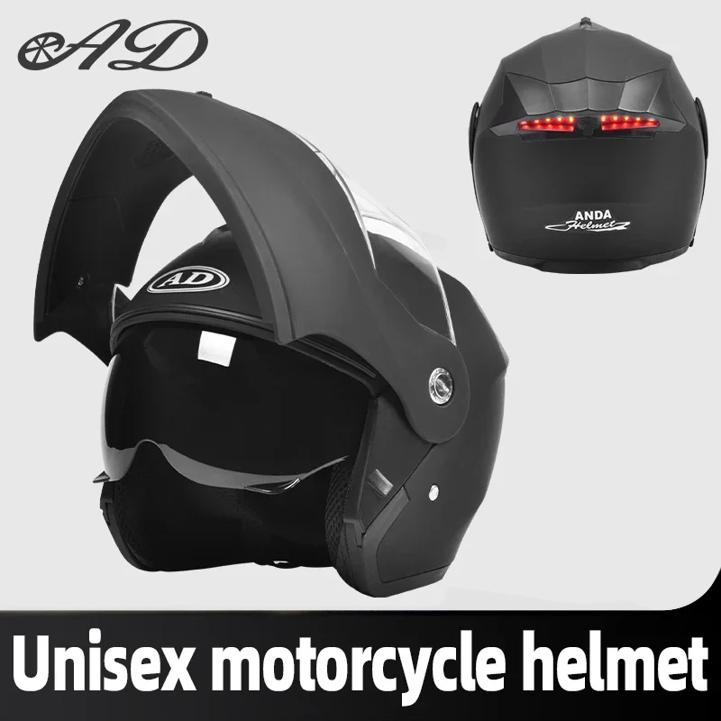 AD Fashion LED Taillights for Men's and Women's Motorcycle Helmets, Dual Mirror Riding Full Helmet for Four Seasons Travel
AD Fashion LED Taillights for Men's and Women's Motorcycle Helmets, Dual Mirror Riding Full Helmet for Four Seasons Travel