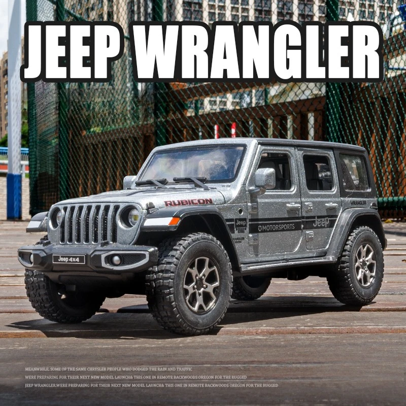 1:22 Jeep Wrangler Rubicon Off-Road vehicle Diecast Metal Alloy Model car Pull Back Sound Light Car Children Gift Collection
1:22 Jeep Wrangler Rubicon Off-Road vehicle Diecast Metal Alloy Model car Pull Back Sound Light Car Children Gift Collection