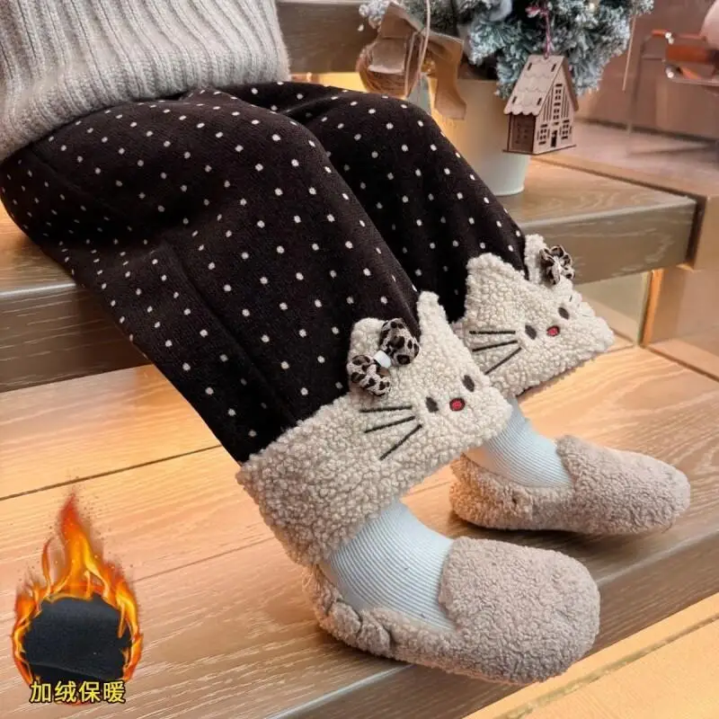 Sanrio Hello Kitty Girls Fleece Pants Winter 2025 New Fashion Kids Straight Leg Pants Baby Girl Polka Dot Casual Trousers For
Sanrio Hello Kitty Girls Fleece Pants Winter 2025 New Fashion Kids Straight Leg Pants Baby Girl Polka Dot Casual Trousers For